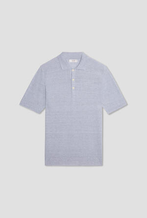 Polo moulinè in lino ROYAL RED - Ferrante | img vers.300x/