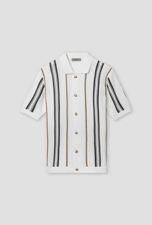 Camicia rigata mezza manica in puro cotone MAIN - Ferrante | img vers.300x/