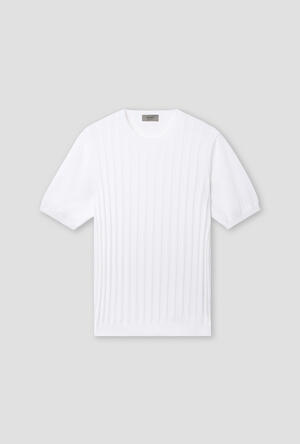 T-shirt a coste traforata MAIN - Ferrante | img vers.300x/