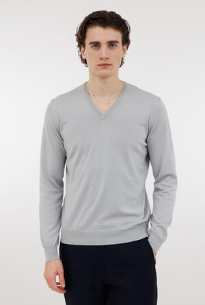 Pullover tinto in puro cotone ESSENTIAL - Ferrante | img vers.300x/
