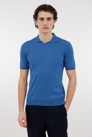 Polo a coste senza bottoni ROYAL RED - Ferrante | img vers.300x/