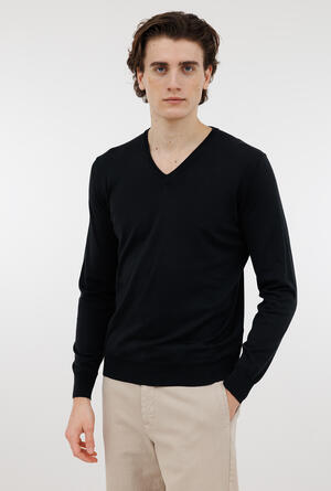 Pullover tinto in puro cotone ESSENTIAL - Ferrante | img vers.300x/