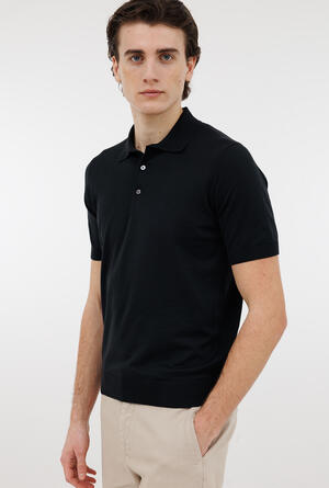 Polo tinta in puro cotone ESSENTIAL - Ferrante | img vers.300x/