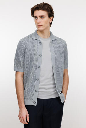 Camicia traforata in lino ROYAL RED - Ferrante | img vers.300x/