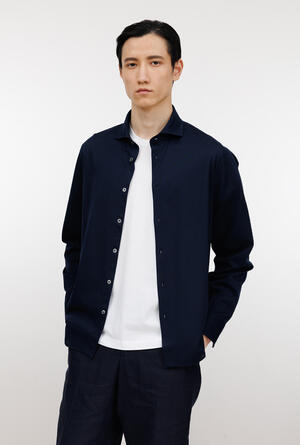 Camicia in piquet Filo Scozia ROYAL RED - Ferrante | img vers.300x/