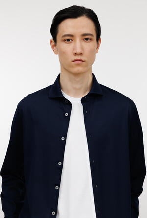 Camicia in piquet Filo Scozia ROYAL RED - Ferrante | img vers.300x/