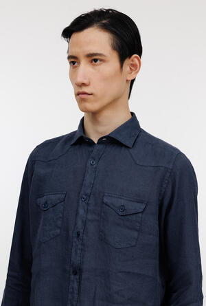 Camicia in lino tinta in capo MAIN - Ferrante | img vers.300x/