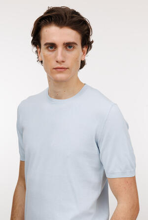 Girocollo mezza manica in puro cotone ESSENTIAL - Ferrante | img vers.300x/