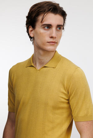 Polo senza bottoni in seta e cotone ROYAL RED - Ferrante | img vers.300x/