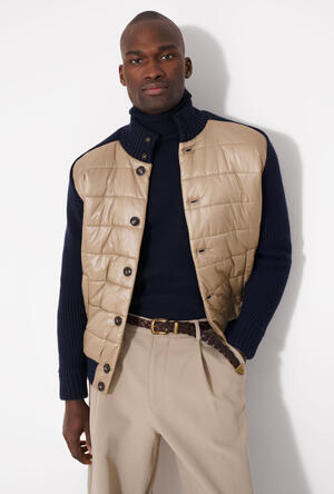 Giubbino imbottito con maniche e dettagli in maglia ROYAL RED - Ferrante | img vers.300x/