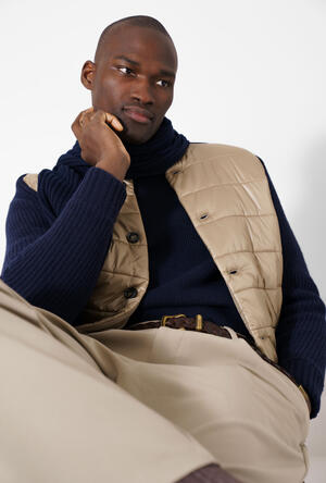 Giubbino imbottito con maniche e dettagli in maglia ROYAL RED - Ferrante | img vers.300x/