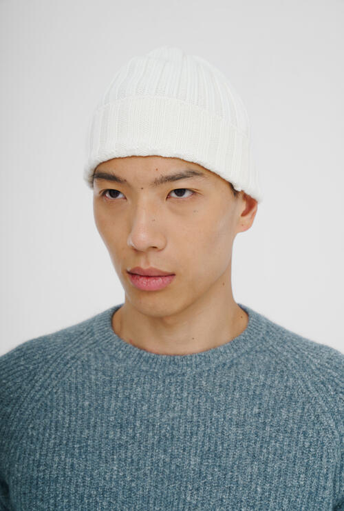 Cappello a coste Bianco