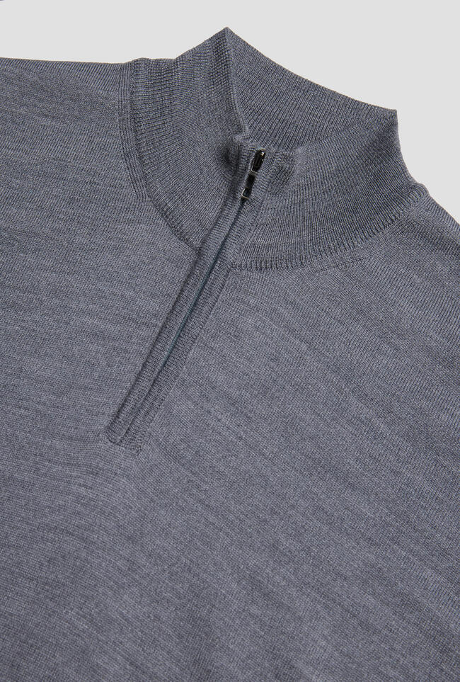 Serafino zip in pura lana pettinata ESSENTIAL - Ferrante | img vers.1300x/
