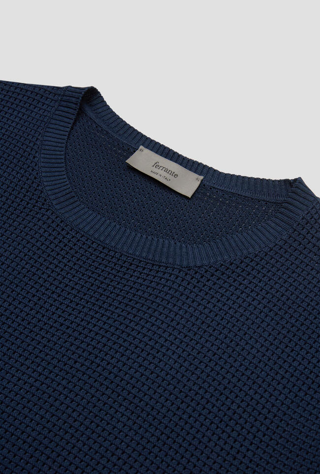 Girocollo tinto in capo con lavorazione traforata MAIN - Ferrante | img vers.1300x/