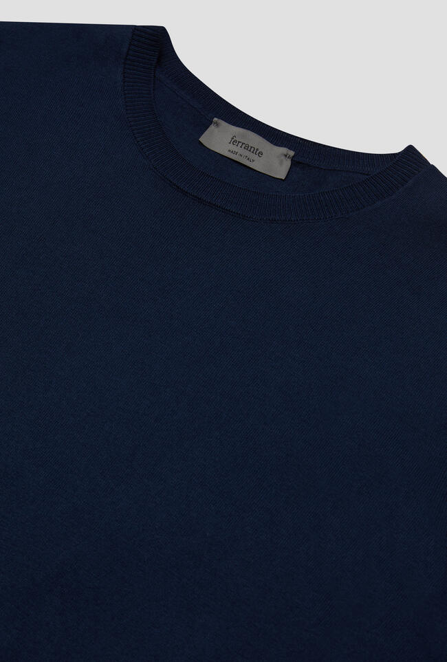 Girocollo mezza manica in puro cotone ESSENTIAL - Ferrante | img vers.1300x/