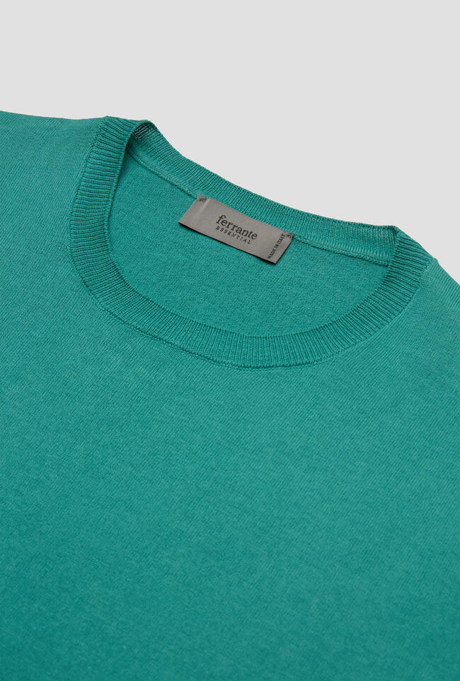 Girocollo mezza manica in puro cotone ESSENTIAL - Ferrante | img vers.1300x/