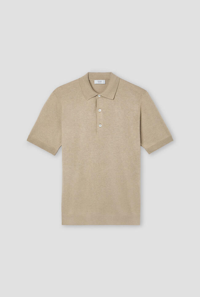 Polo in seta e cotone ROYAL RED - Ferrante | img vers.1300x/