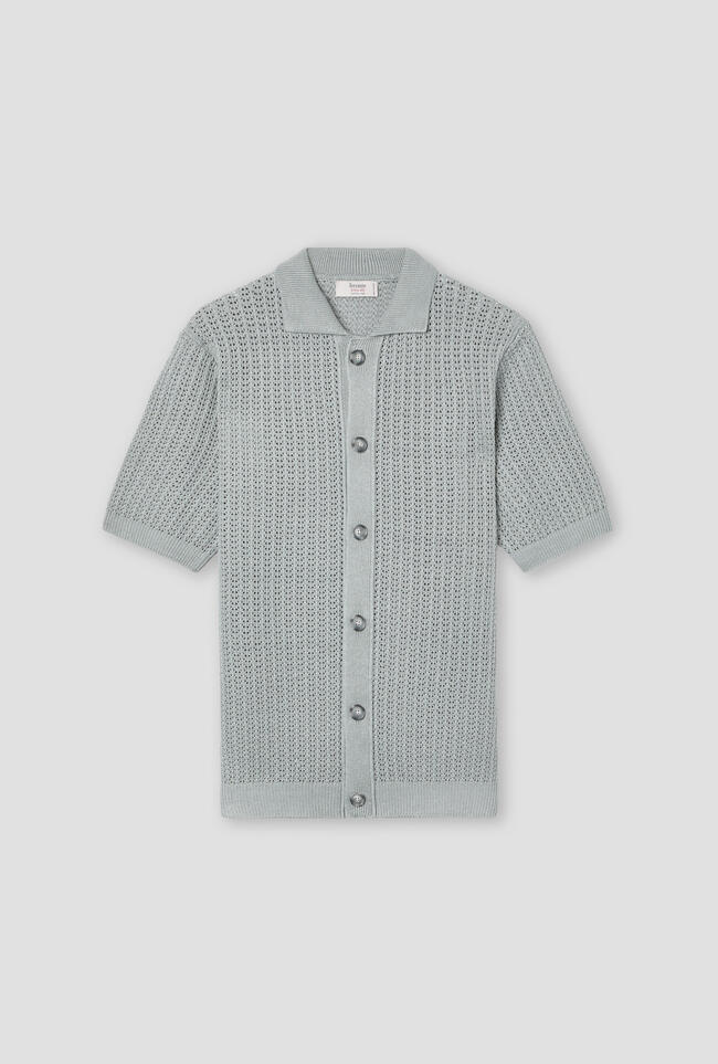 Camicia traforata in lino ROYAL RED - Ferrante | img vers.1300x/