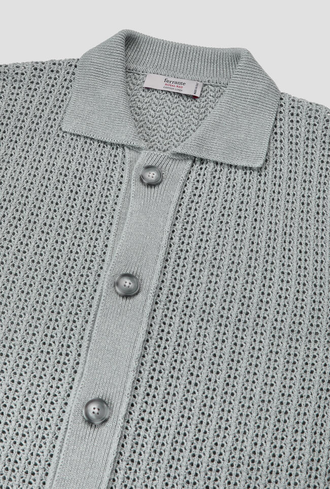 Camicia traforata in lino ROYAL RED - Ferrante | img vers.1300x/