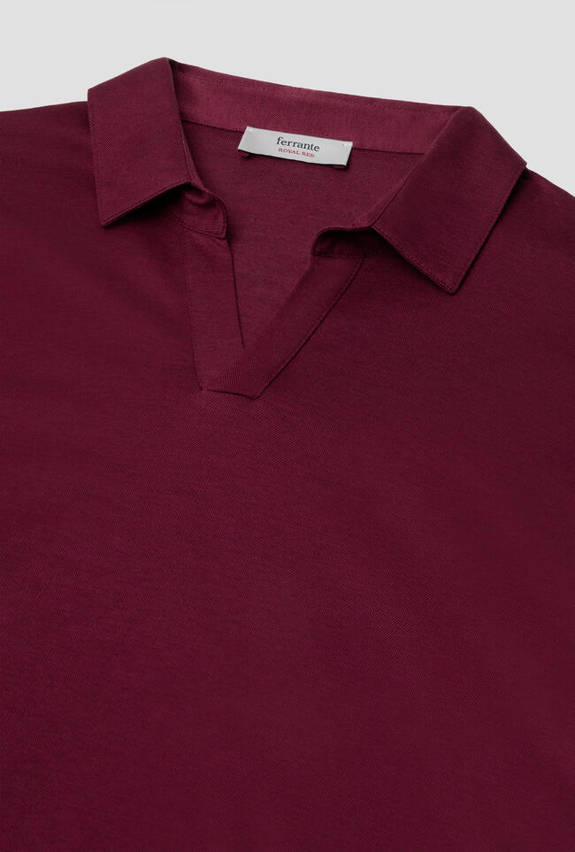 Polo in jersey senza bottoni ROYAL RED - Ferrante | img vers.1300x/