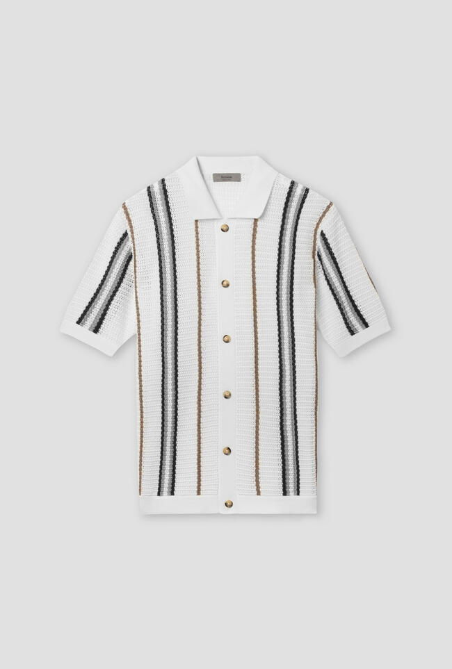 Camicia rigata mezza manica in puro cotone MAIN - Ferrante | img vers.1300x/