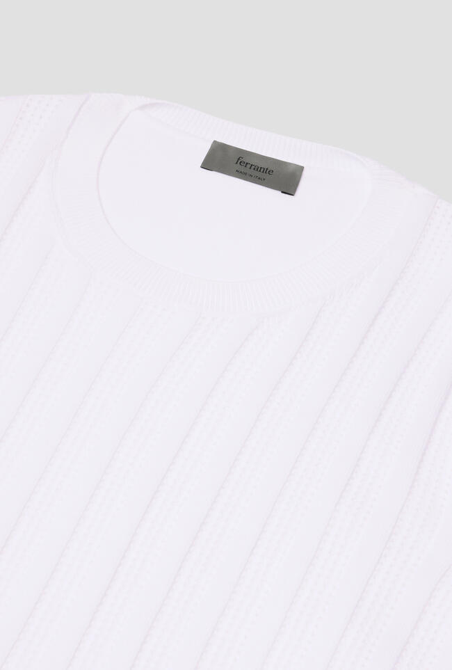 T-shirt a coste traforata MAIN - Ferrante | img vers.1300x/