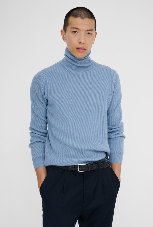 Dolcevita in maglia inglese lana e cashmere ROYAL RED - Ferrante | img vers.1300x/