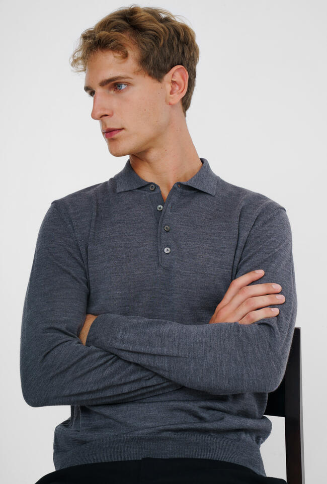 Polo in pura lana pettinata ESSENTIAL - Ferrante | img vers.1300x/