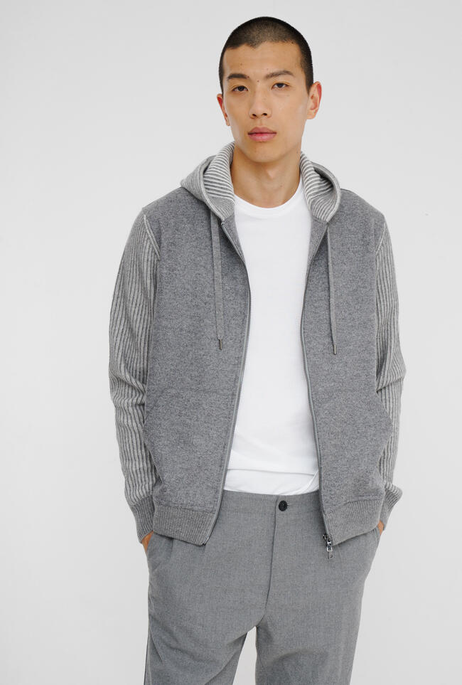 Felpa in tessuto e maglia vanisé MAIN - Ferrante | img vers.1300x/