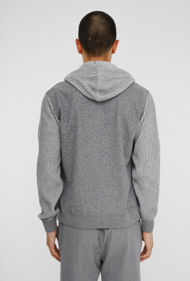 Felpa in tessuto e maglia vanisé MAIN - Ferrante | img vers.1300x/