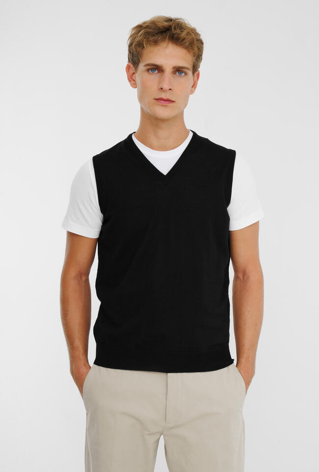 Gilet in lana pettinata ESSENTIAL - Ferrante | img vers.1300x/