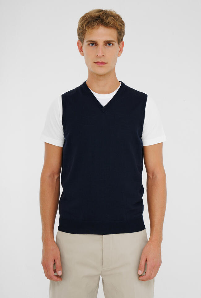 Gilet in lana pettinata ESSENTIAL - Ferrante | img vers.1300x/