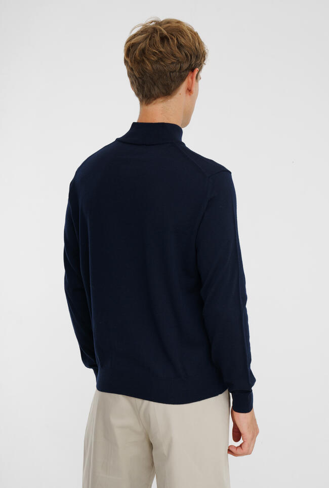 Serafino zip in pura lana pettinata ESSENTIAL - Ferrante | img vers.1300x/