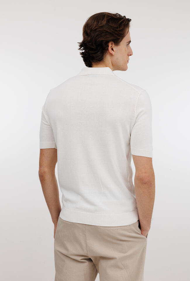 Polo in seta e cotone ROYAL RED - Ferrante | img vers.1300x/