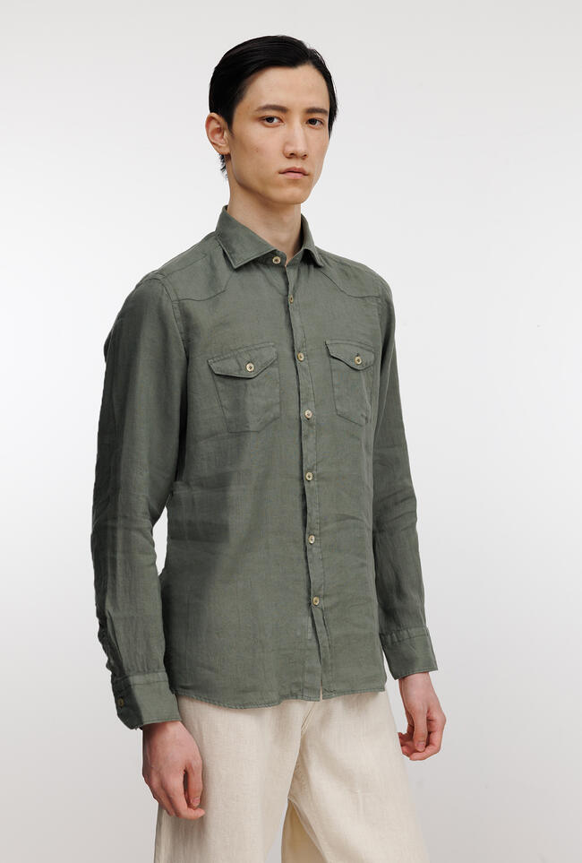 Camicia in lino tinta in capo MAIN - Ferrante | img vers.1300x/