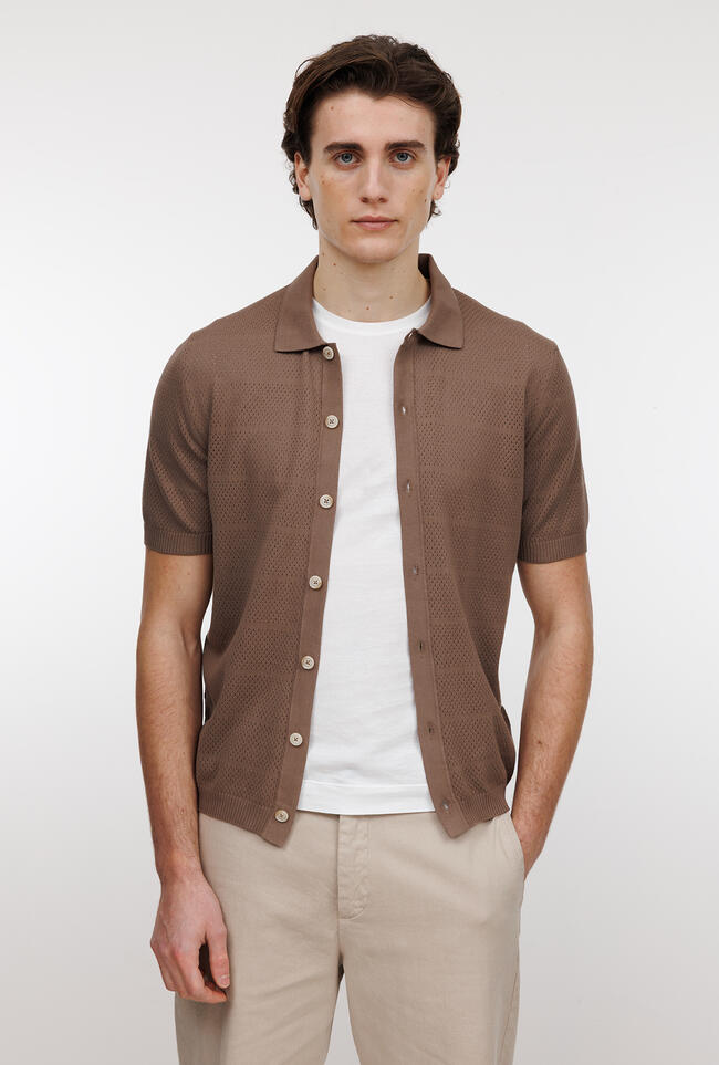 Camicia traforata tinta in capo MAIN - Ferrante | img vers.1300x/