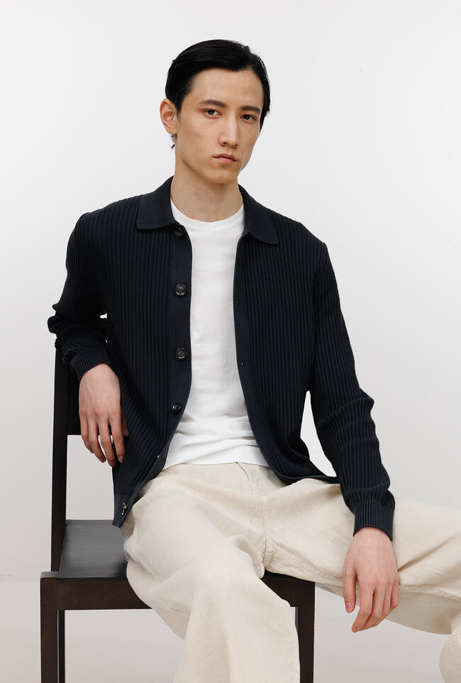 Giacca camicia tinta in puro cotone MAIN - Ferrante | img vers.1300x/