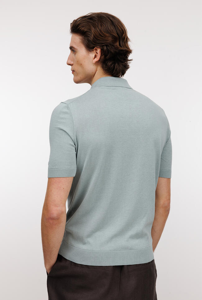 Polo in seta e cotone ROYAL RED - Ferrante | img vers.1300x/