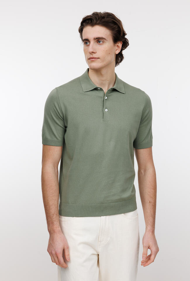 Polo tinta in puro cotone ESSENTIAL - Ferrante | img vers.1300x/