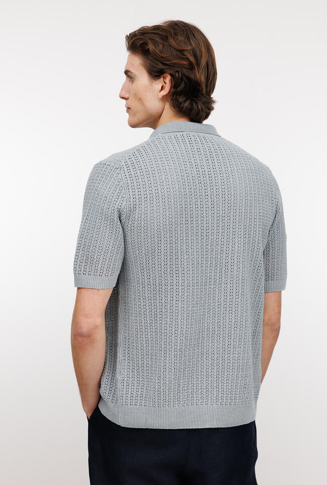 Camicia traforata in lino ROYAL RED - Ferrante | img vers.1300x/