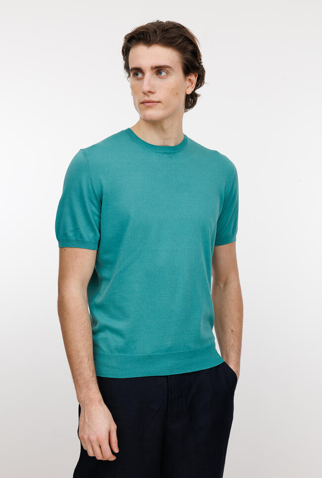 Girocollo mezza manica in puro cotone ESSENTIAL - Ferrante | img vers.1300x/