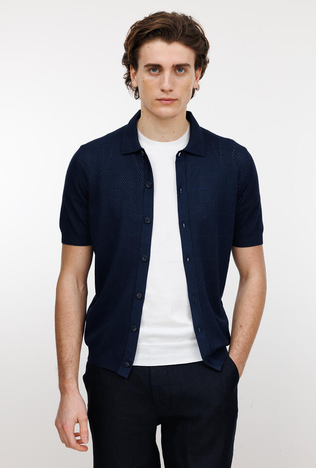 Camicia traforata tinta in capo MAIN - Ferrante | img vers.1300x/